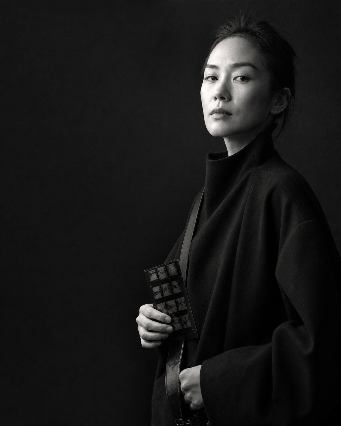 黑白肖像摄影作品的桌面端网站示例